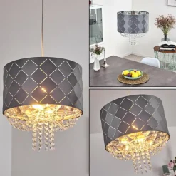 Luminaires Globo Lighting Suspension Meldal Nickel mat, 1 lumière* Suspensions