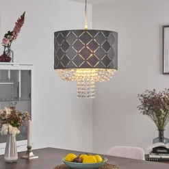 Luminaires Globo Lighting Suspension Meldal Nickel mat, 1 lumière* Suspensions