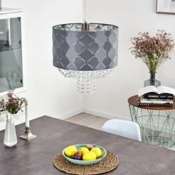 Luminaires Globo Lighting Suspension Meldal Nickel mat, 1 lumière* Suspensions