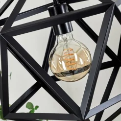 Style Boho-Chic-hofstein Suspension Melide Noir, 1 lumière