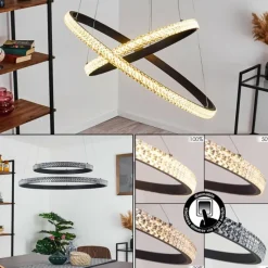 hofstein Suspension Melosa LED Noir, 1 lumière