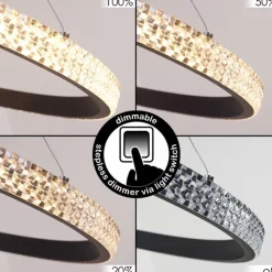 hofstein Suspension Melosa LED Noir, 1 lumière