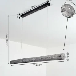 Luminaires Scandinaves-hofstein Suspension Merlengo LED Noir, 1 lumière