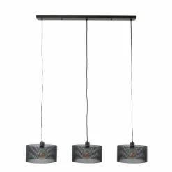 Lampes Vintages & Rétros-hofstein Suspension Mesh Anthracite, 3 lumières