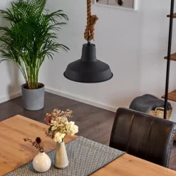 Lampes Industrielles-hofstein Suspension Midland Brun, Noir, 1 lumière