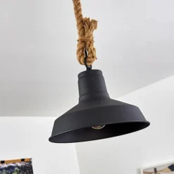 Lampes Industrielles-hofstein Suspension Midland Brun, Noir, 1 lumière