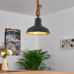 Lampes Industrielles-hofstein Suspension Midland Brun, Noir, 1 lumière