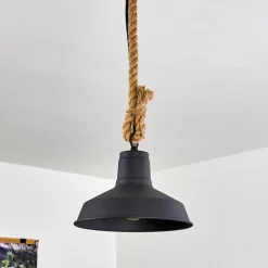 Lampes Industrielles-hofstein Suspension Midland Brun, Noir, 1 lumière