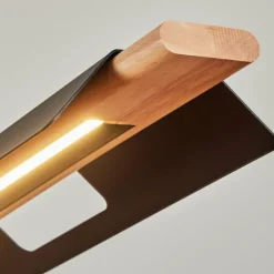 Lampes En Bois-hofstein Suspension Milot LED Écru, Noir, 1 lumière