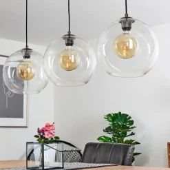 hofstein Suspension Minhe Argent Oxydé, 3 lumières