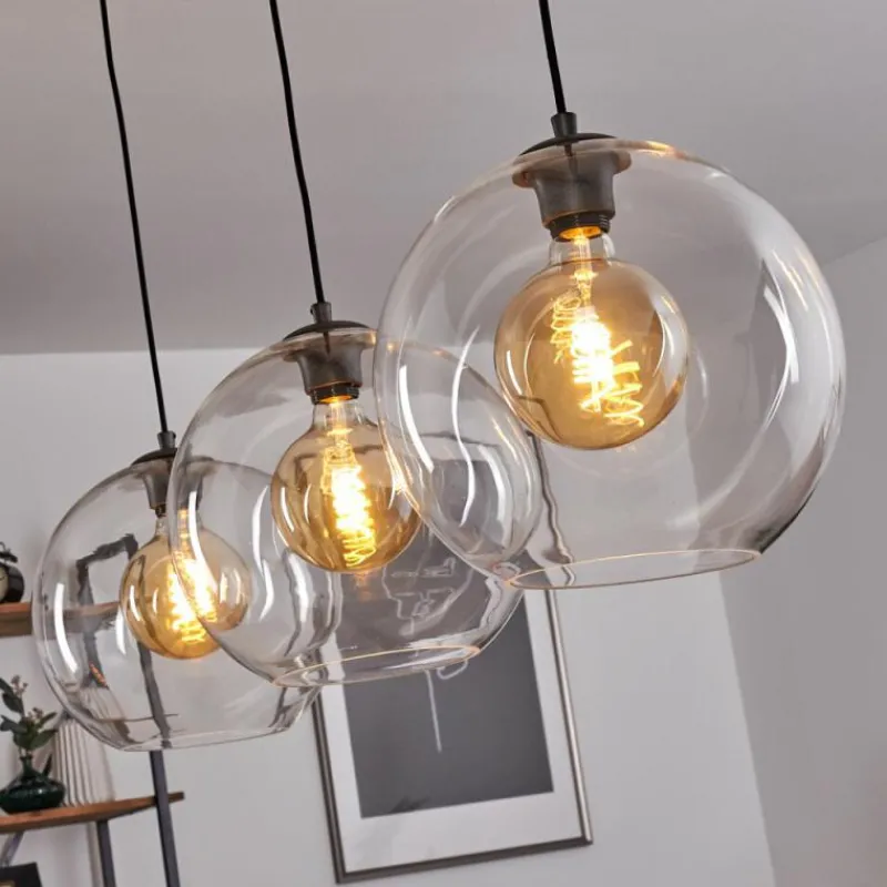 hofstein Suspension Minhe Argent Oxydé, 3 lumières