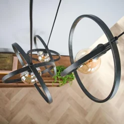 Lampes Vintages & Rétros-hofstein Suspension Mirandola  Gris, 3 lumières