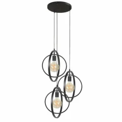 Lampes Vintages & Rétros-hofstein Suspension Mirandola  Gris, 3 lumières