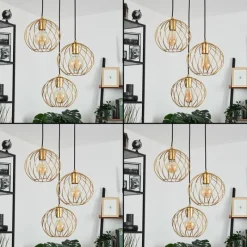 Lampes Industrielles-hofstein Suspension Miton Noir, 3 lumières