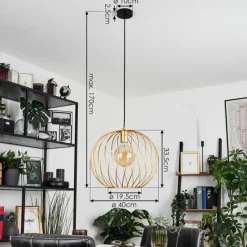 Lampes Industrielles-hofstein Suspension Miton Noir, 1 lumière