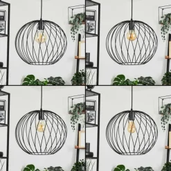 Lampes Industrielles-hofstein Suspension Miton Noir, 1 lumière
