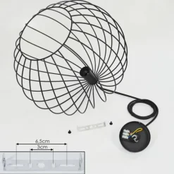 Lampes Industrielles-hofstein Suspension Miton Noir, 1 lumière