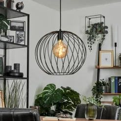 Lampes Industrielles-hofstein Suspension Miton Noir, 1 lumière