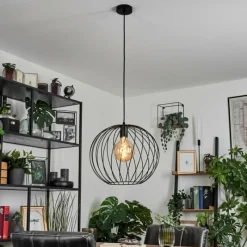 Lampes Industrielles-hofstein Suspension Miton Noir, 1 lumière