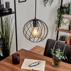 Lampes Industrielles-hofstein Suspension Miton Noir, 1 lumière
