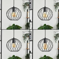 Lampes Industrielles-hofstein Suspension Miton Noir, 1 lumière