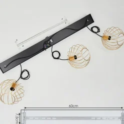 Lampes Vintages & Rétros-hofstein Suspension Miton Noir, 3 lumières