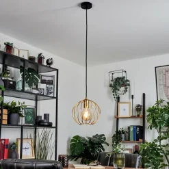Lampes Vintages & Rétros-hofstein Suspension Miton Noir, 1 lumière