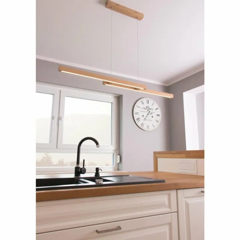 Luminaires Scandinaves-hofstein Suspension Mixto LED Chrome, Écru, 2 lumières