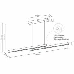 Luminaires Scandinaves-hofstein Suspension Mixto LED Chrome, Écru, 2 lumières
