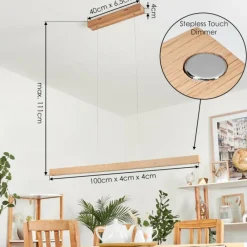 Luminaires Scandinaves-hofstein Suspension Mixto LED Chrome, Écru, 1 lumière