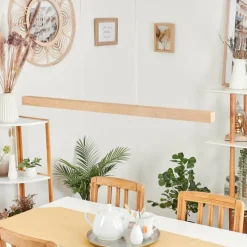 Luminaires Scandinaves-hofstein Suspension Mixto LED Chrome, Écru, 1 lumière