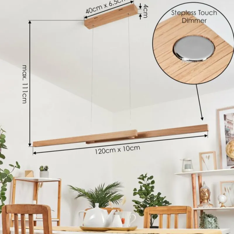 Luminaires Scandinaves-hofstein Suspension Mixto LED Chrome, Écru, 2 lumières