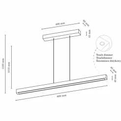 Luminaires Scandinaves-hofstein Suspension Mixto LED Écru, 1 lumière