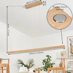 Luminaires Scandinaves-hofstein Suspension Mixto LED Écru, 1 lumière