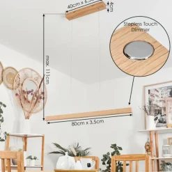 Luminaires Scandinaves-hofstein Suspension Mixto LED Écru, 1 lumière