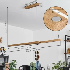 Luminaires Scandinaves-hofstein Suspension Mixto LED Écru, 2 lumières