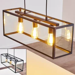 hofstein Suspension Moatize Noir, 3 lumières