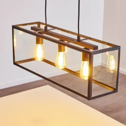 hofstein Suspension Moatize Noir, 3 lumières