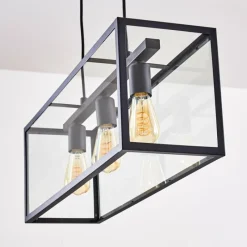 hofstein Suspension Moatize Noir, 3 lumières