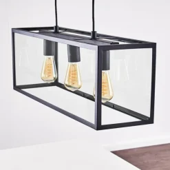 hofstein Suspension Moatize Noir, 3 lumières