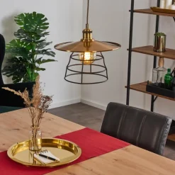 Lampes Industrielles-hofstein Suspension Moena Vieux laiton, Bronze, 1 lumière