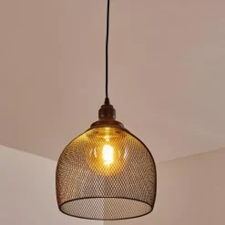 Lampes Vintages & Rétros-hofstein Suspension Moholm Noir, 1 lumière