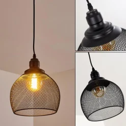 Lampes Vintages & Rétros-hofstein Suspension Moholm Noir, 1 lumière