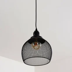 Lampes Vintages & Rétros-hofstein Suspension Moholm Noir, 1 lumière