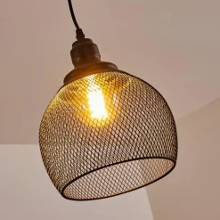 Lampes Vintages & Rétros-hofstein Suspension Moholm Noir, 1 lumière