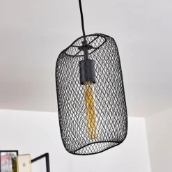 Lampes Industrielles-hofstein Suspension Moholm Noir, 1 lumière