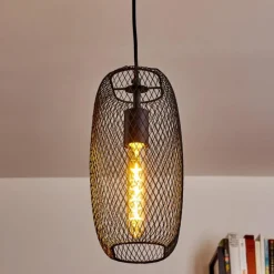 Lampes Industrielles-hofstein Suspension Moholm Noir, 1 lumière