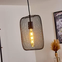 Lampes Industrielles-hofstein Suspension Moholm Noir, 1 lumière