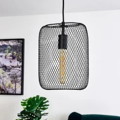 Lampes Industrielles-hofstein Suspension Moholm Noir, 1 lumière