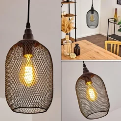 Lampes Industrielles-hofstein Suspension Moholm Noir, 1 lumière